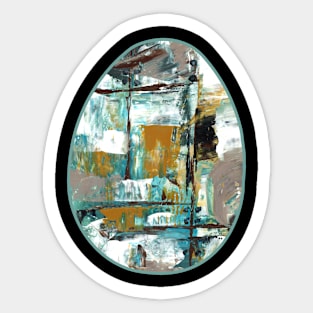 Art Acrylic artwork abstract Easter Egg Sticker